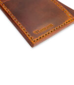 Maurice – Leather Unisex Card Holder Cognac Logo View