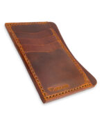 Maurice – Leather Unisex Card Holder Cognac Left Perspective
