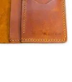Madame Bouchotte Leather Wallet Camel Logo Detail